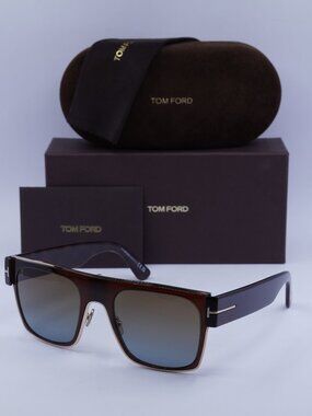 Tom Ford Edwin FT1073 48F Square Sunglasses - Brown / Havana / Brown